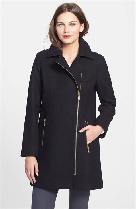 michael kors long wool jacket|Michael Kors wool winter coats.